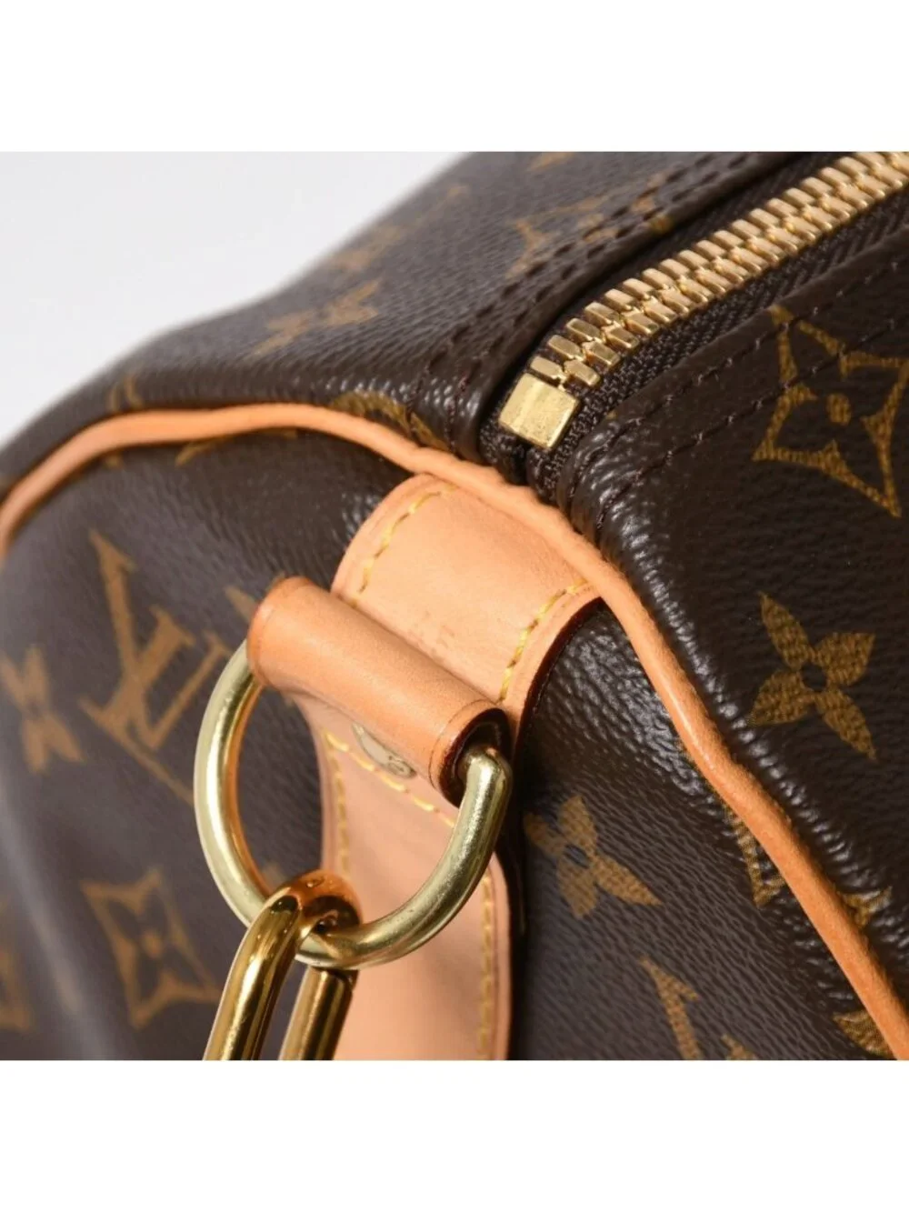 Louis Vuitton Boston Bag Keepall Bandouliere 45 Monogram Brown Gold